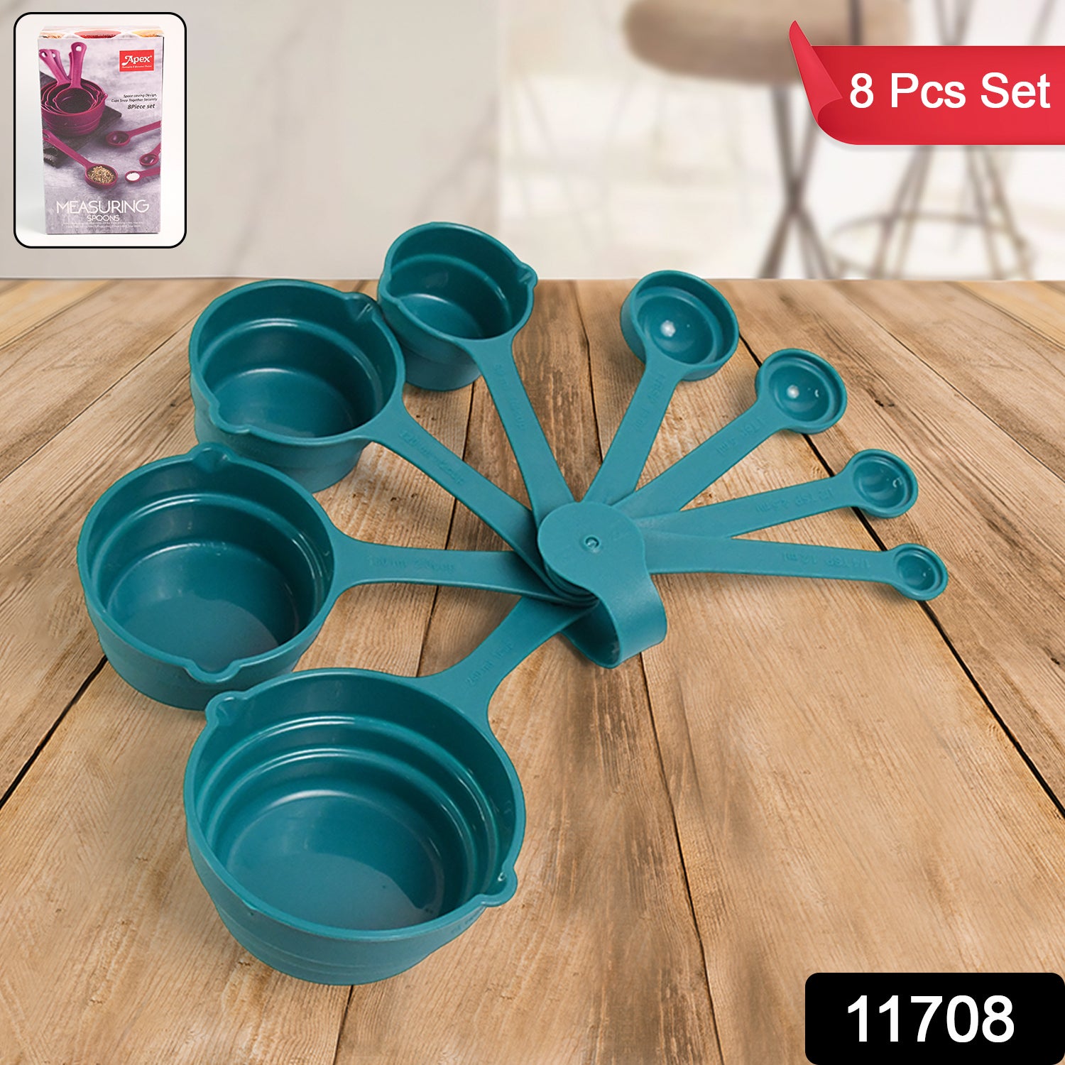 Apex 8-piece Measuring Spoons And Cups Set Apex 8-piece Measuring Spoons And Cups Set